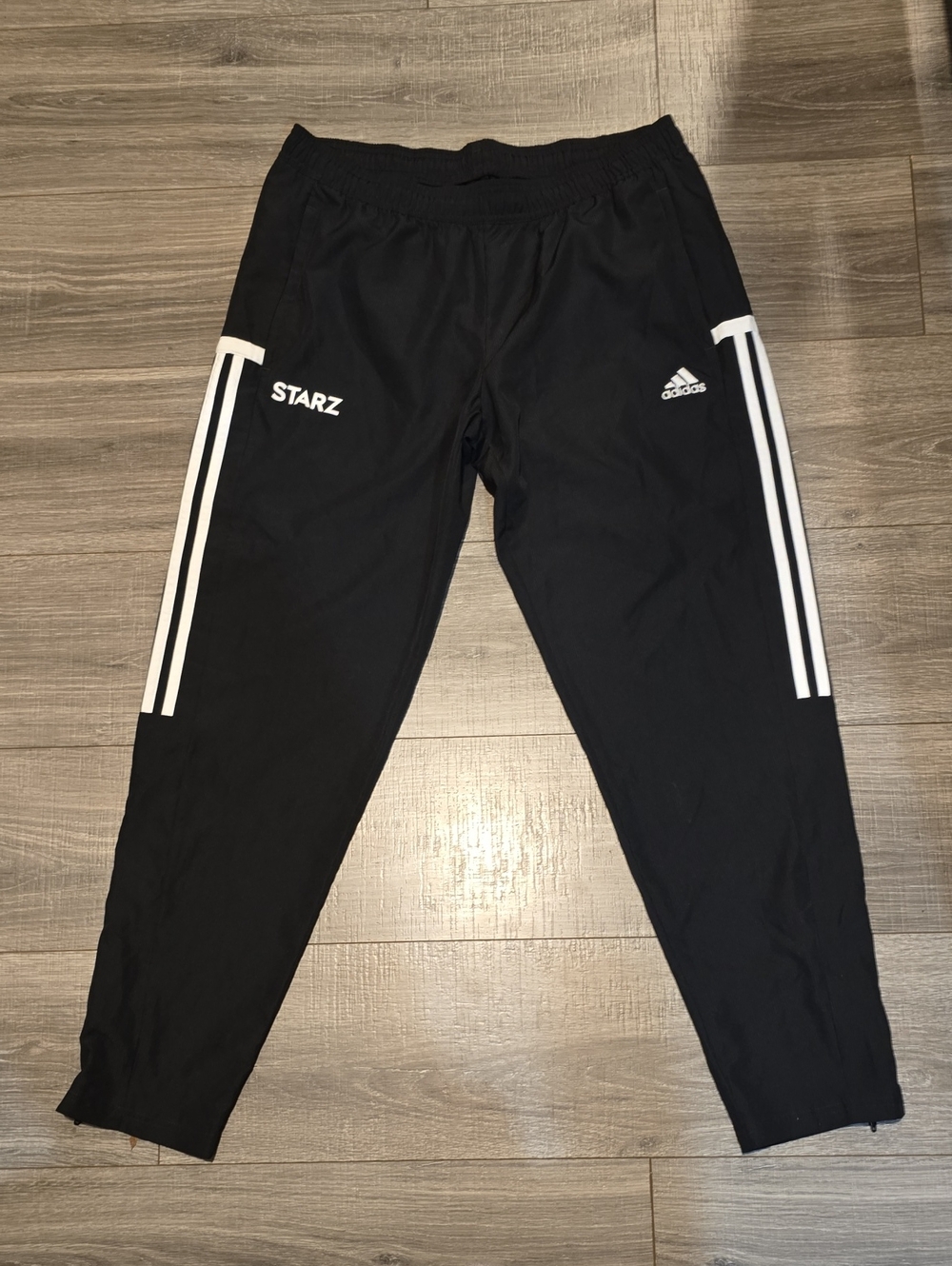 Adidas Black Kids Track Pants with Starz Accent